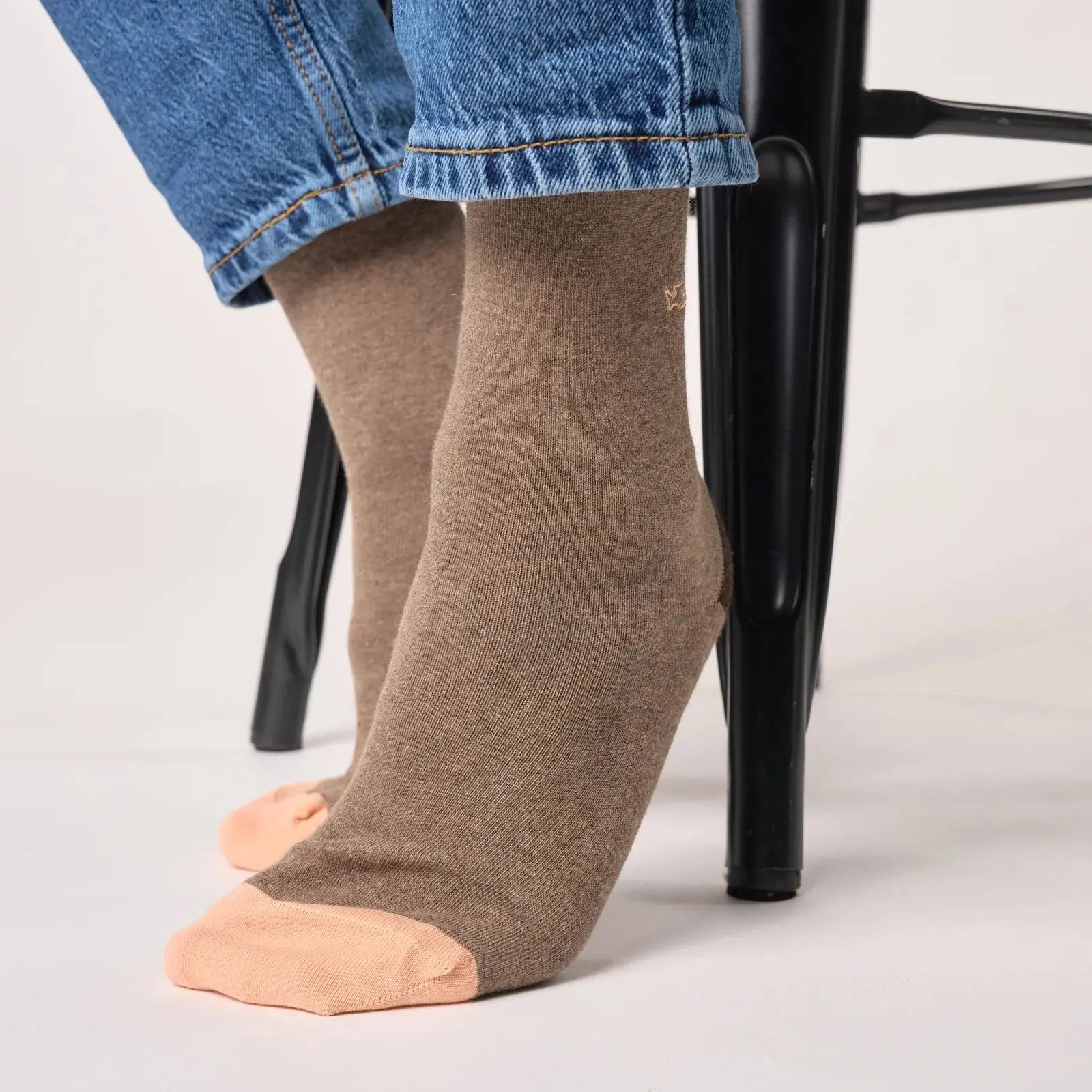 Chaussettes Unies - Marron Chiné - Billybelt - détail 3
