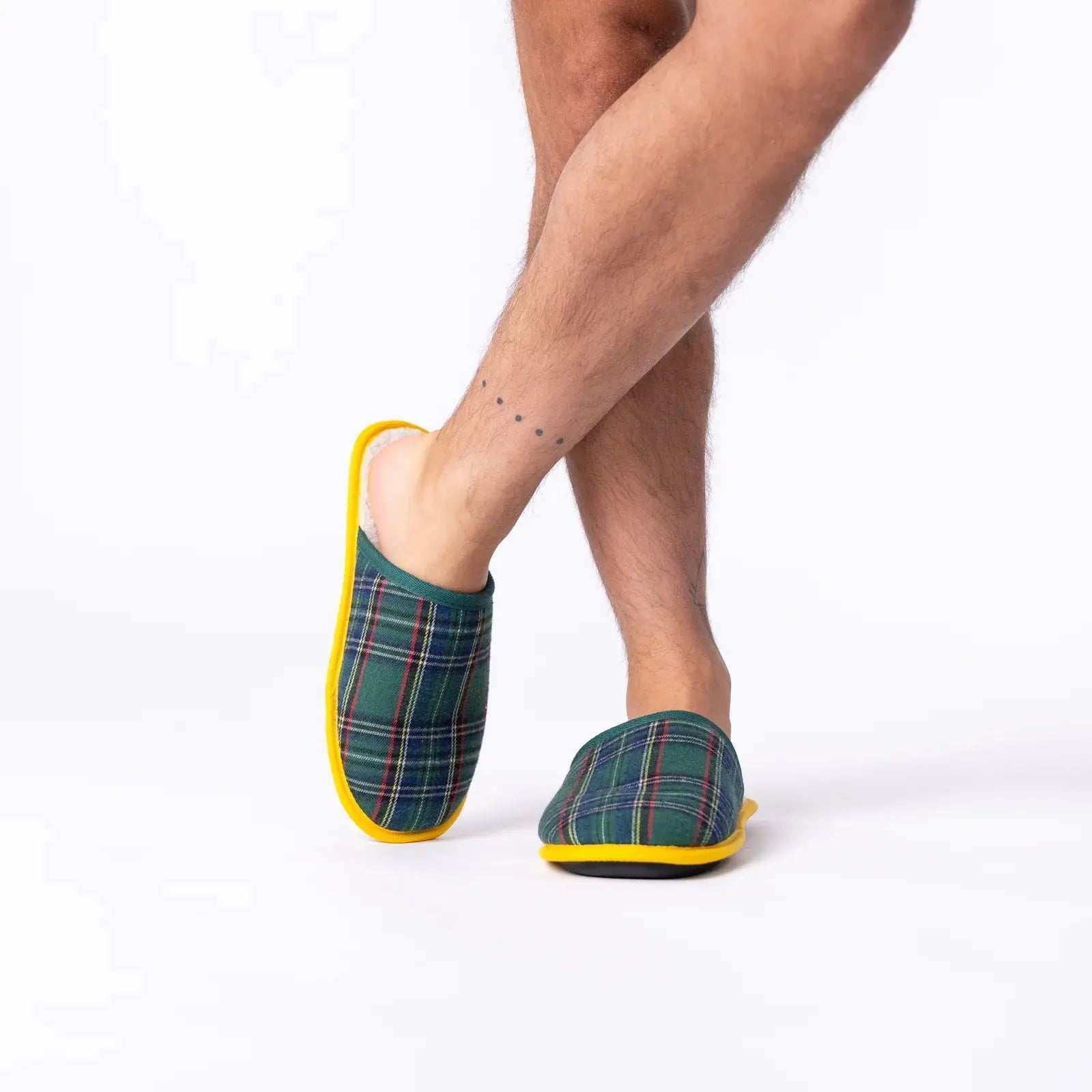 Chaussons Carreaux - Vert - Billybelt - détail 3