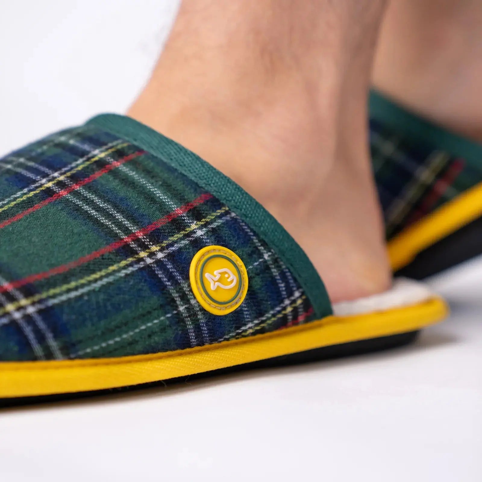 Chaussons Carreaux - Vert - Billybelt - détail 4