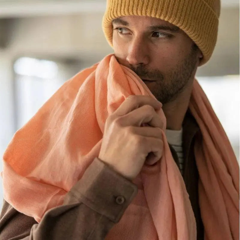 Foulard Jacquard Orange - Billybelt - détail 4