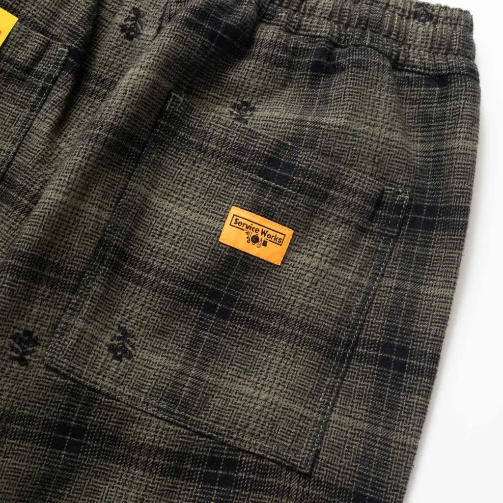 Chef Pant Flanelle Chardon - Vert - Service Works - détail 6