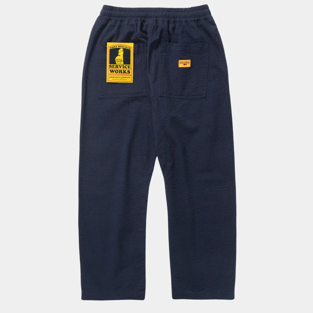 Chef Pant Seersucker - Dark Navy - Service Works