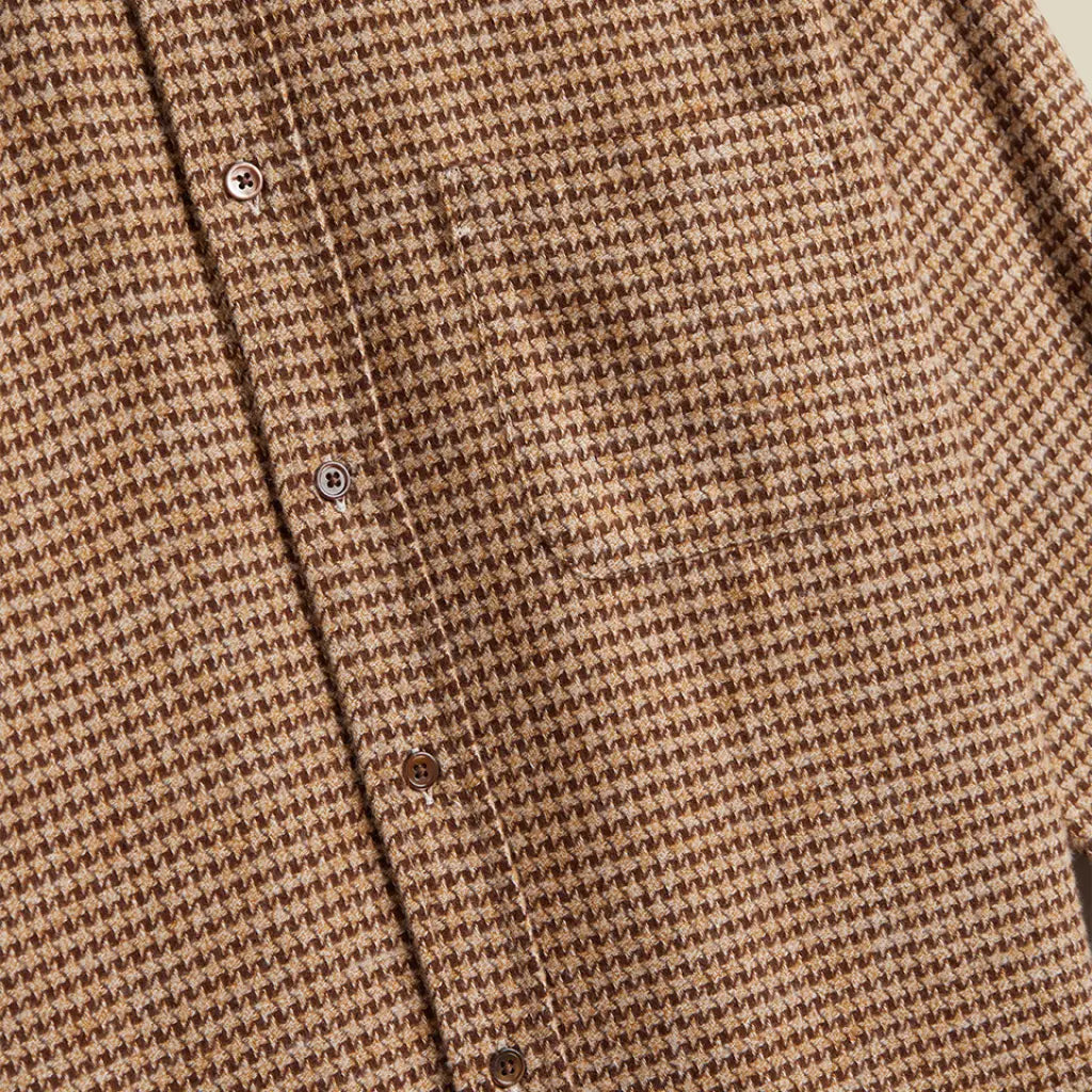 Chemise Abstract Pied Poule Brown - Portuguese Flannel - détail 3