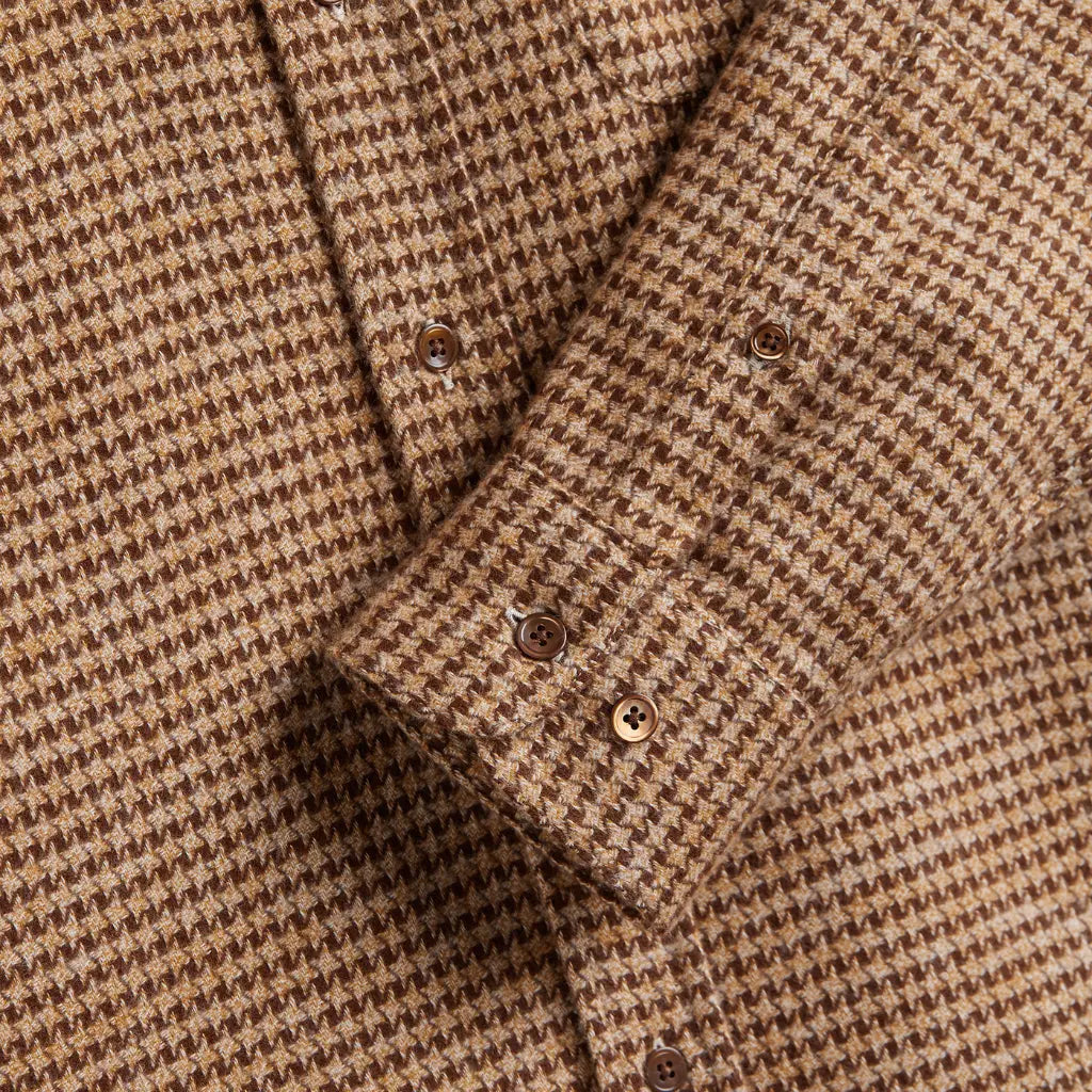Chemise Abstract Pied Poule Brown - Portuguese Flannel - détail 4