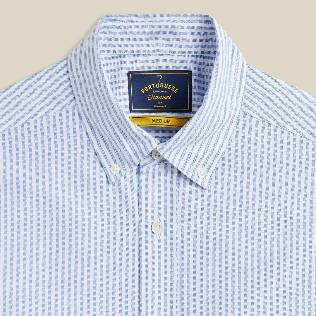 Chemise Belavista Rayures Bleues - Portuguese Flannel - détail 2