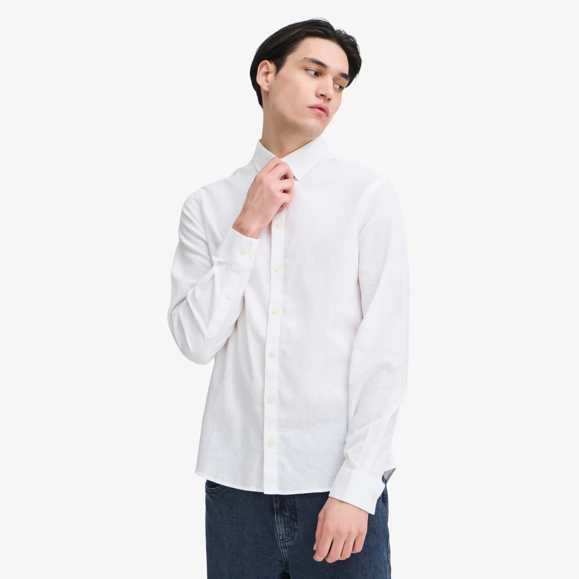 Chemise en Lin - Blanc - Casual Friday - détail 2