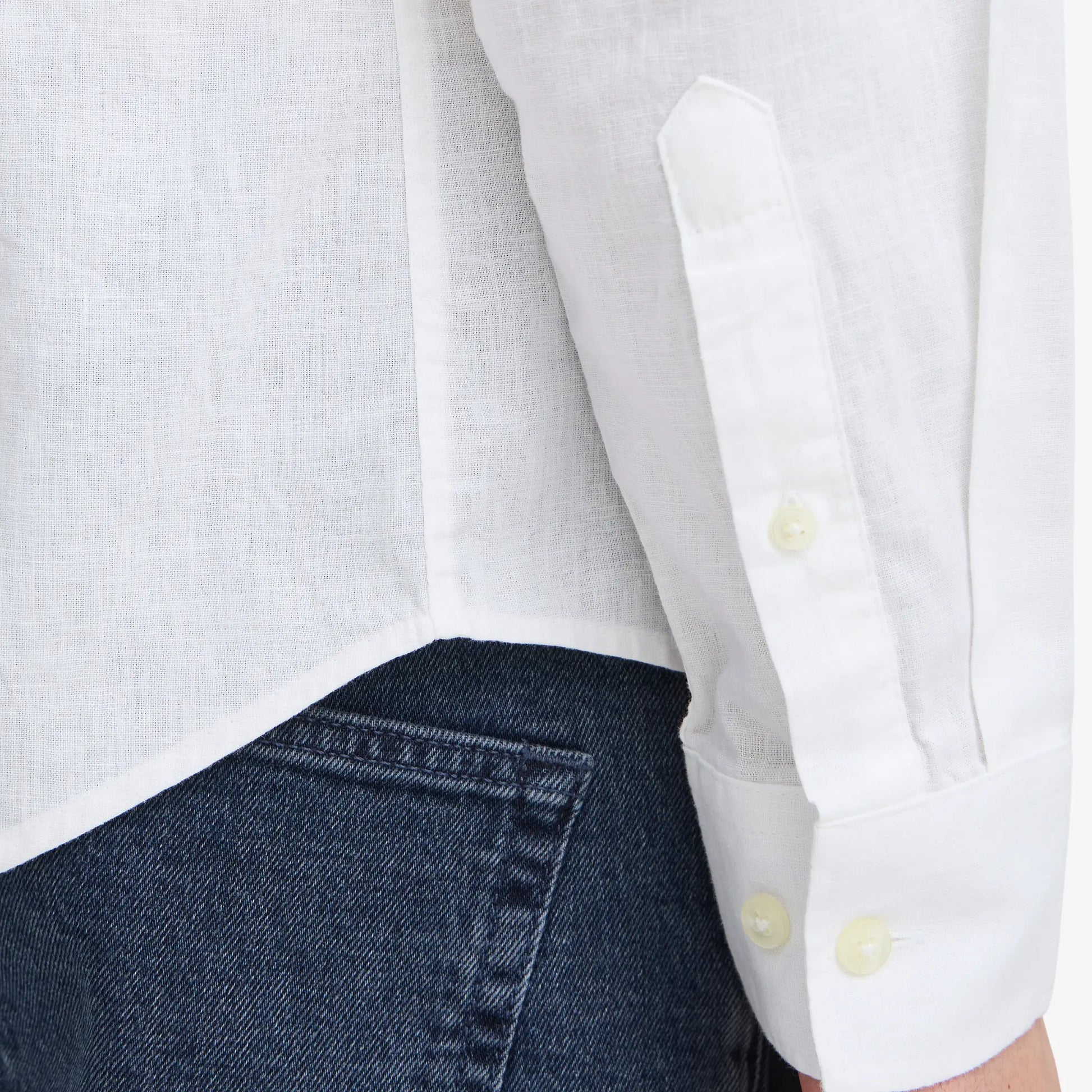 Chemise en Lin - Blanc - Casual Friday - détail 6