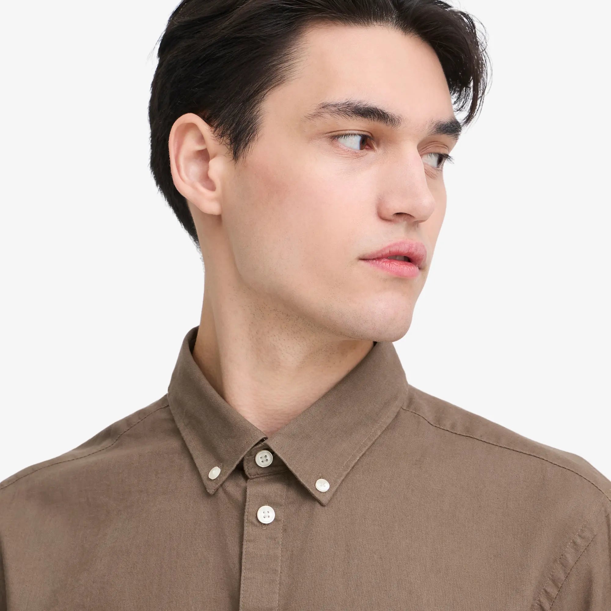 Chemise en Lin - Marron - Casual Friday - détail 5