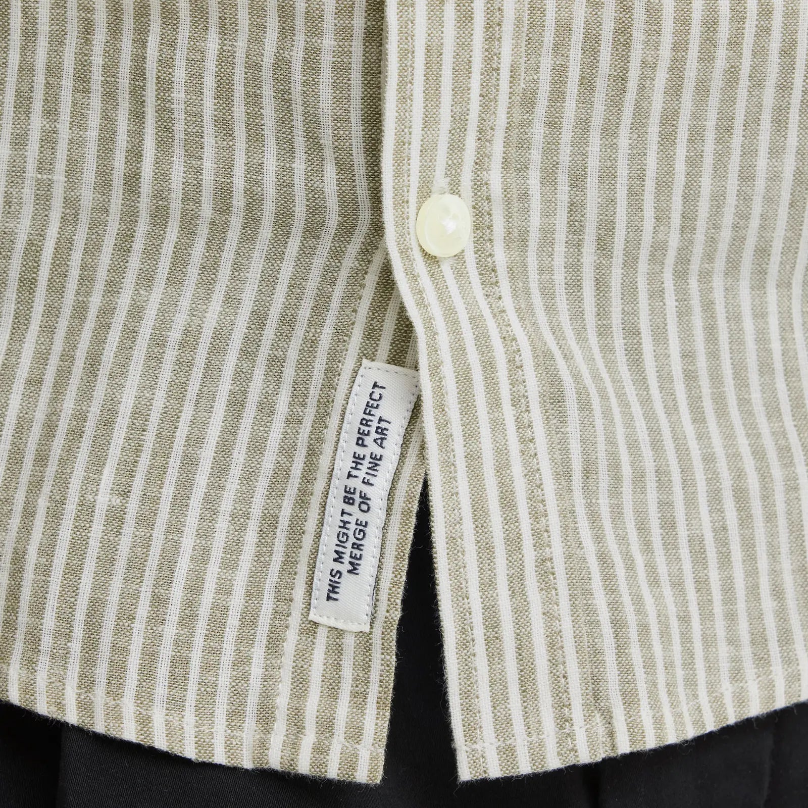 Chemise en Lin Rayée - Vert