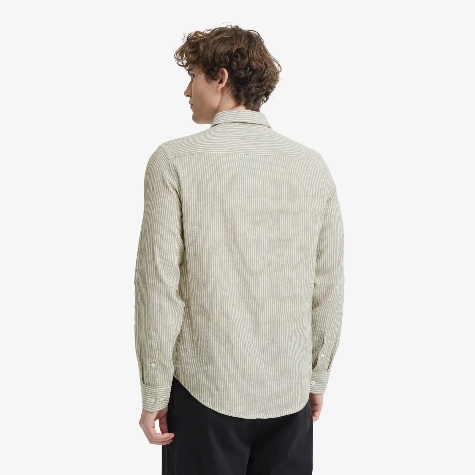 Chemise en Lin Rayée - Vert