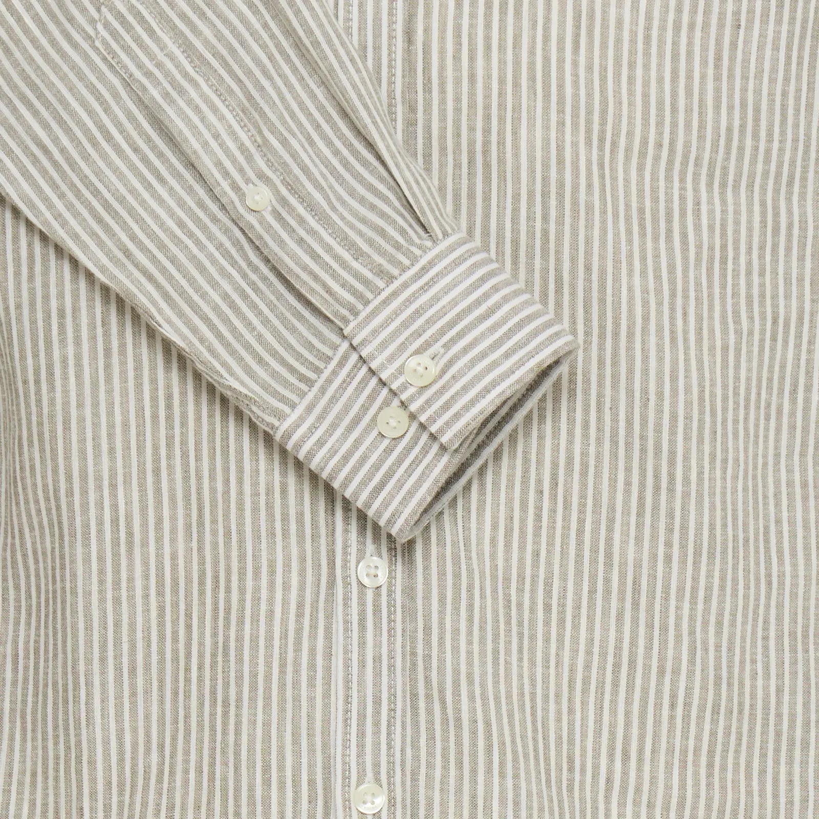 Chemise en Lin Rayée - Vert