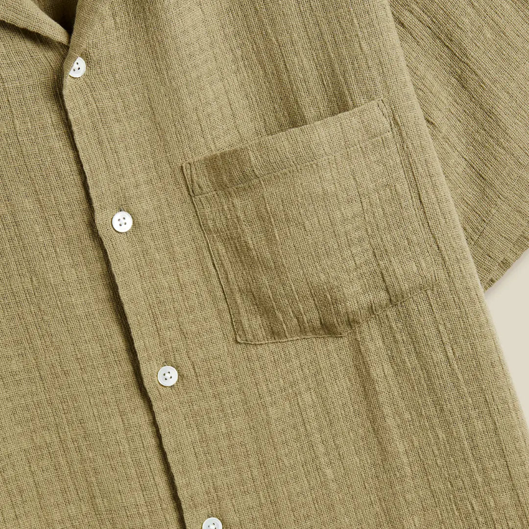 Chemise Grain - Kaki - Portuguese Flannel - détail 3