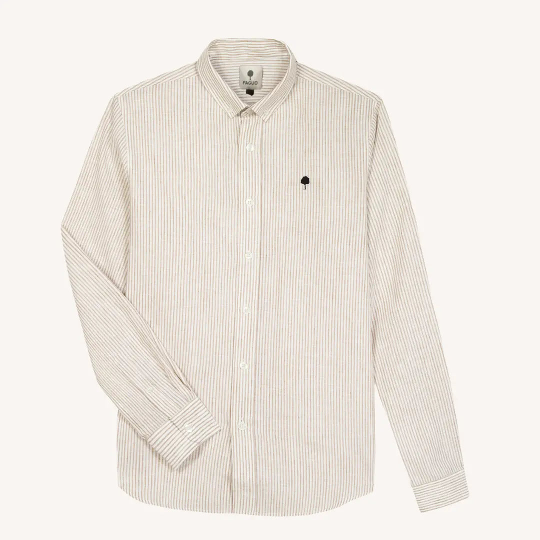Chemise Ivoy Lin - Crème et Beige - Faguo