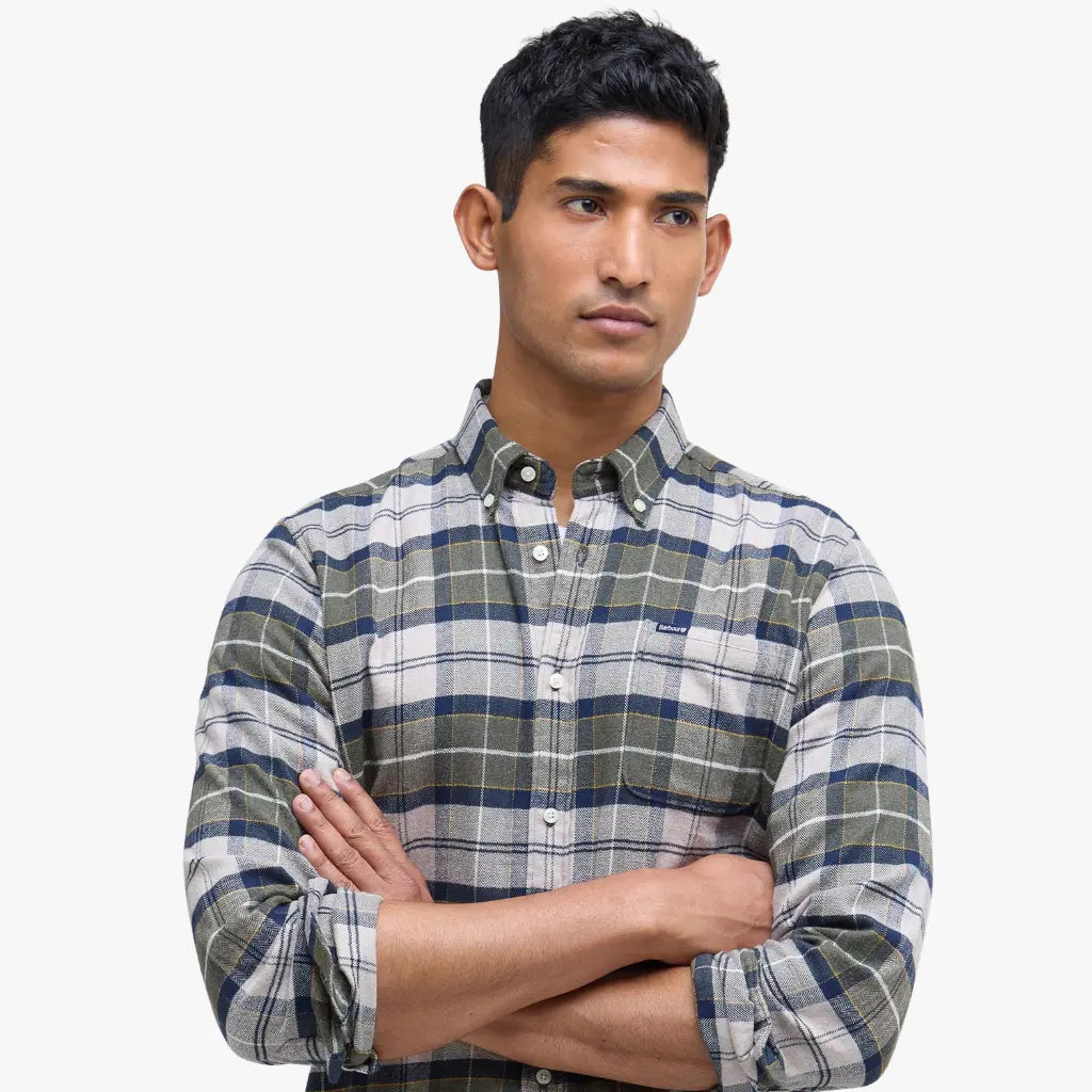 Chemise Kyeloch Forest Mist Tartan - Barbour - détail 4