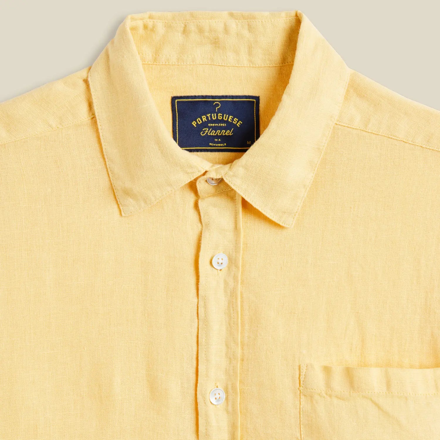 Chemise Lin Jaune - Portuguese Flannel - détail 2