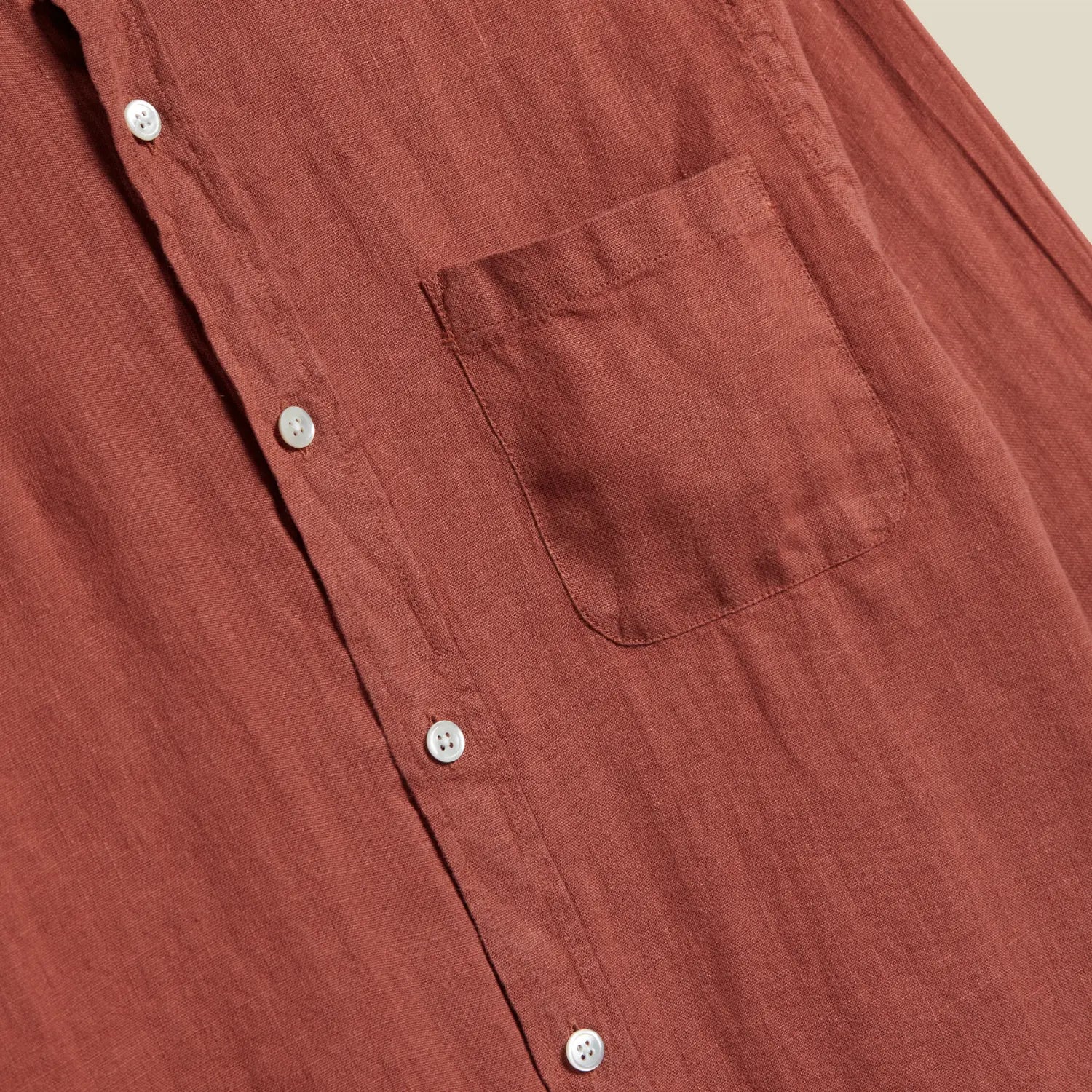 Chemise Lin Terracota - Portuguese Flannel - détail 3