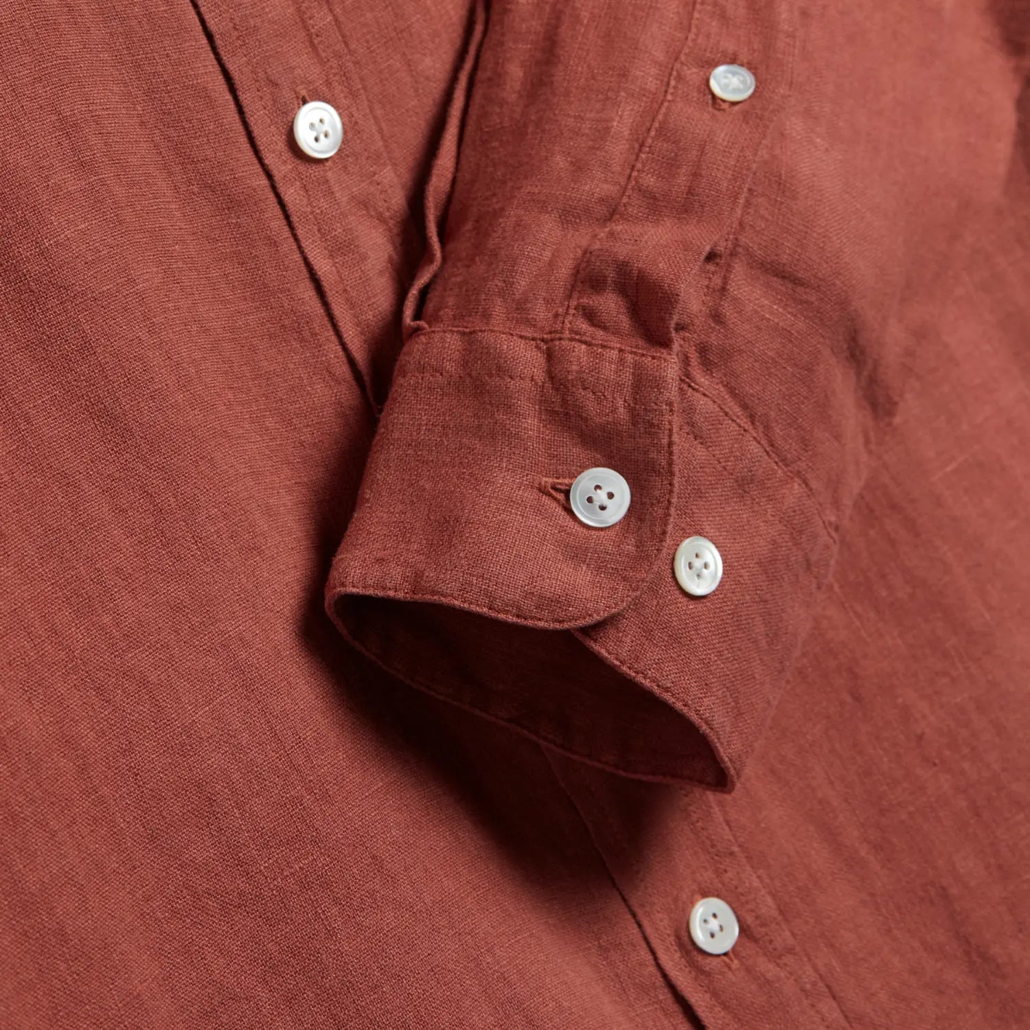 Chemise Lin Terracota - Portuguese Flannel - détail 4