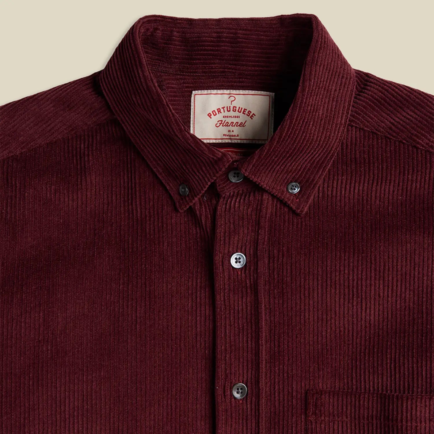 Chemise Lobo Bordeaux - Portuguese Flannel - détail 2