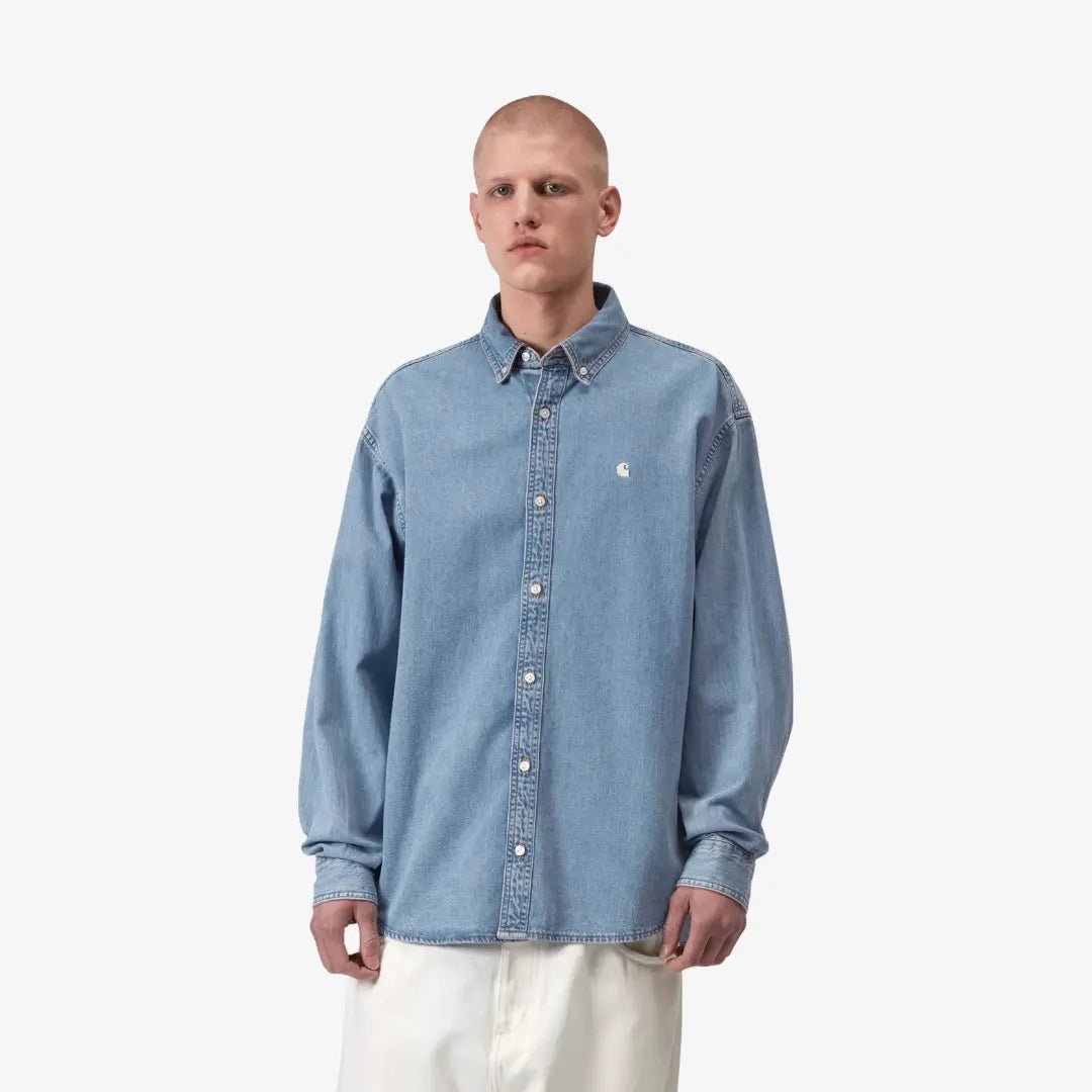 Chemise Lucas - Blue Bleached - Carhartt WIP - détail 3