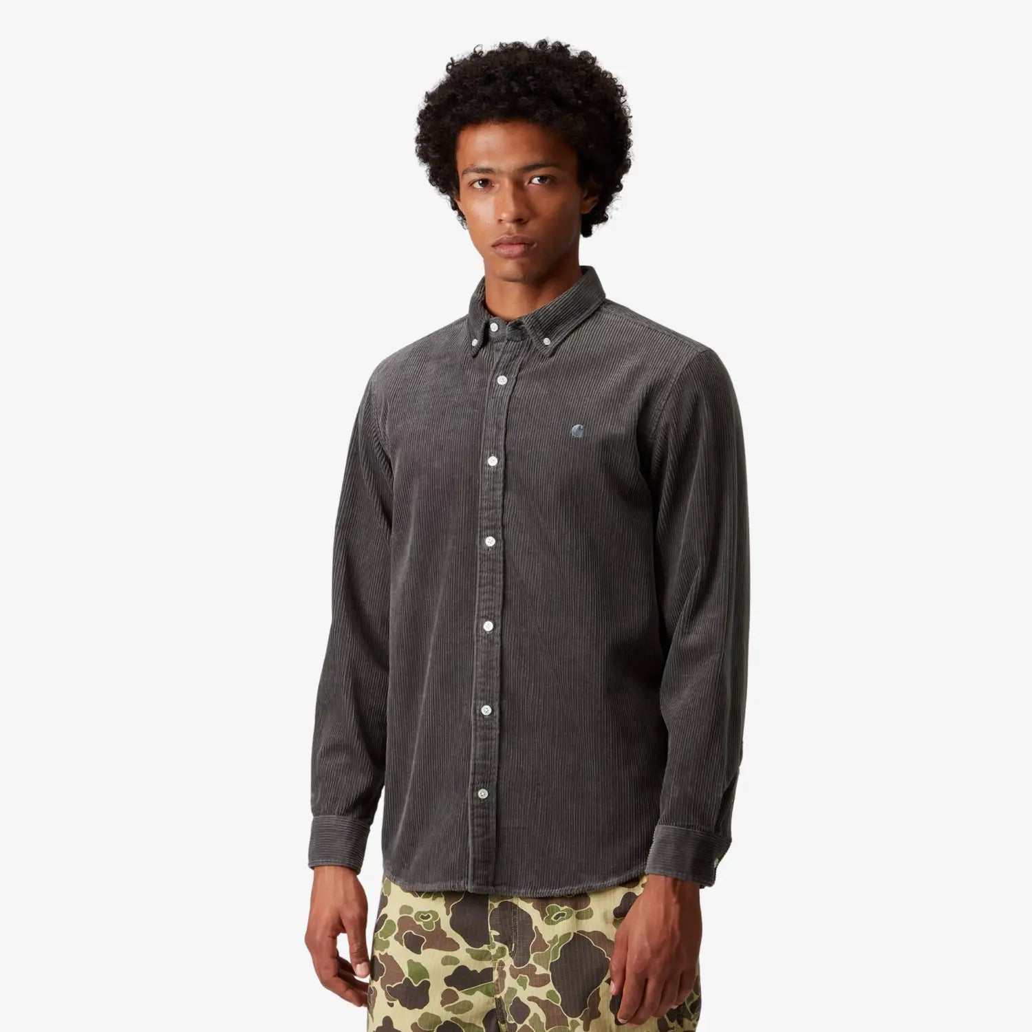Chemise Madison Velours - Graphite - Carhartt WIP - détail 3