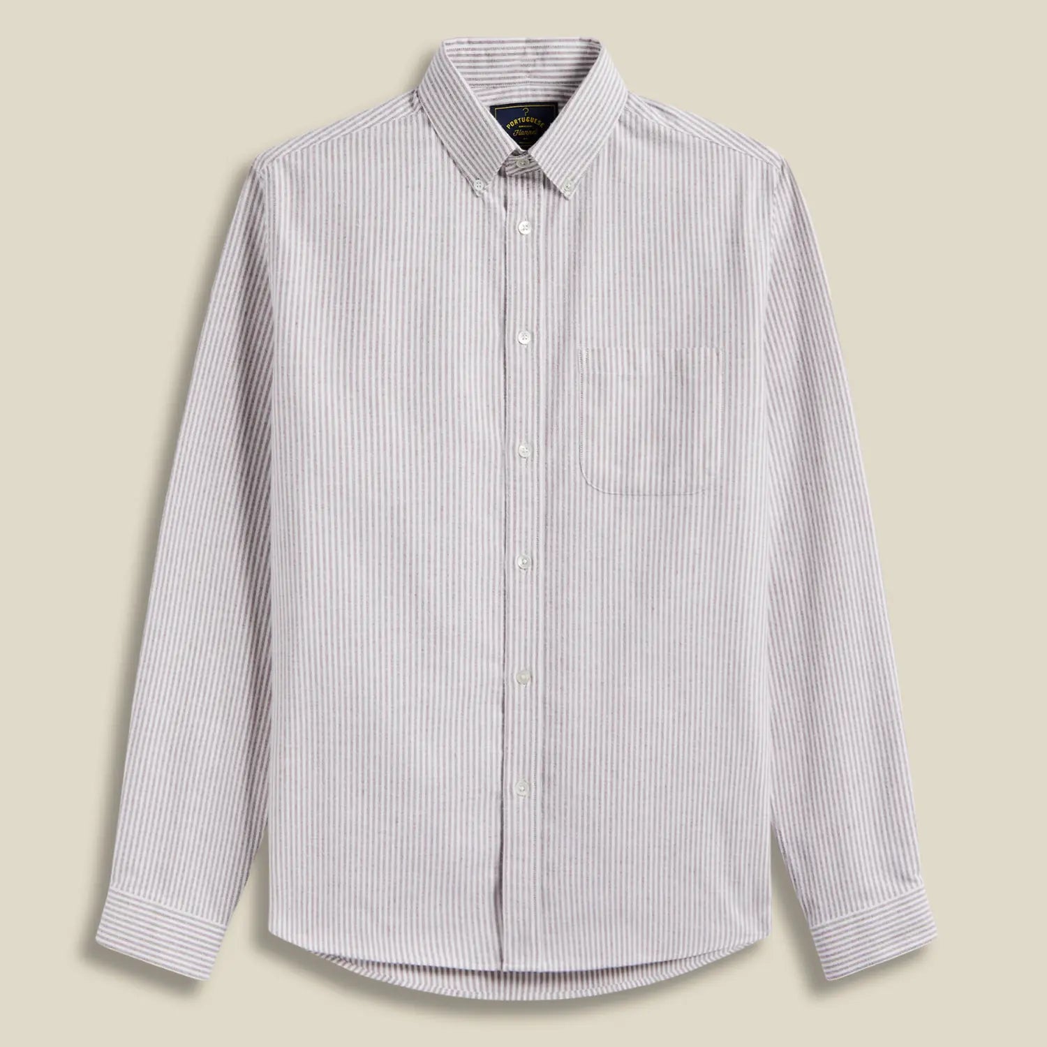 Chemise Oxford Brushed Stripe - Bordeaux - Portuguese Flannel