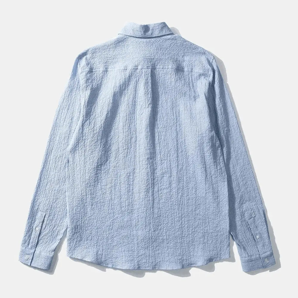 Chemise Seersucker Light Blue - Edmmond Studios - détail 2