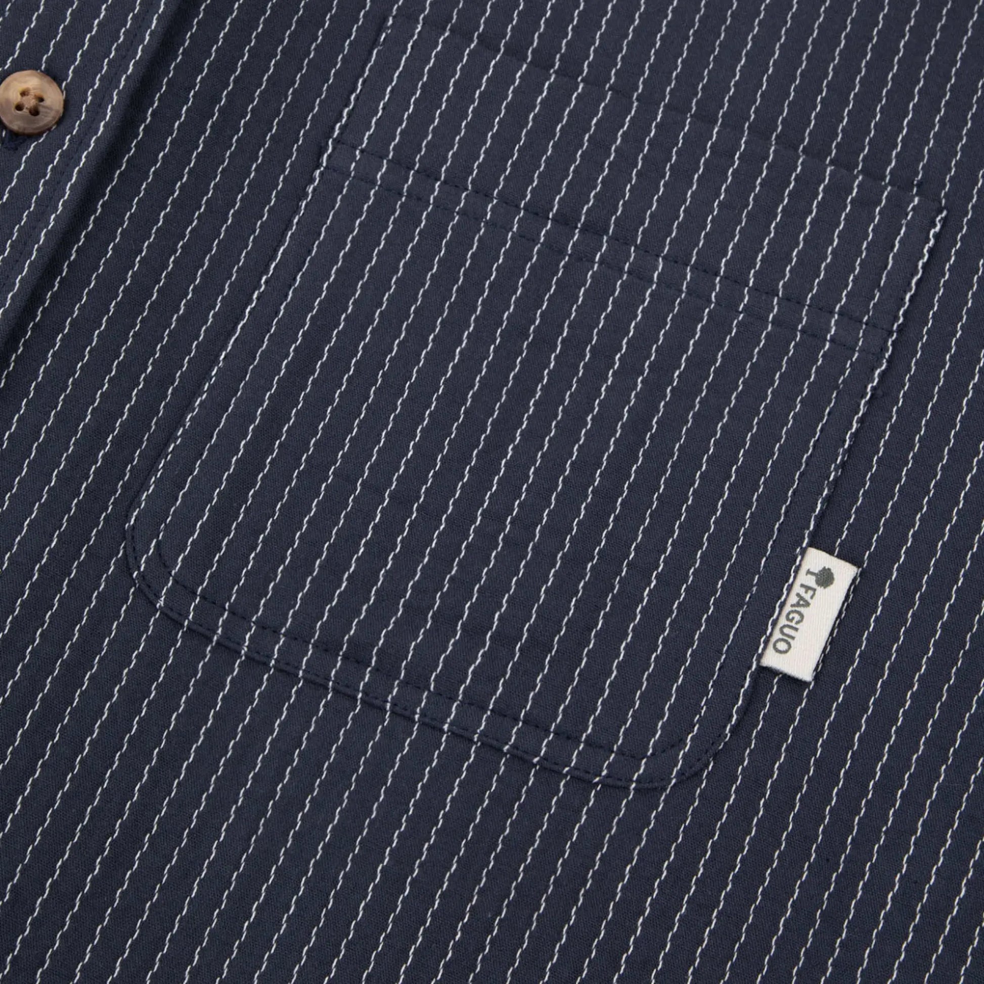 Chemise Signy Marine Grisé - Faguo - détail 4