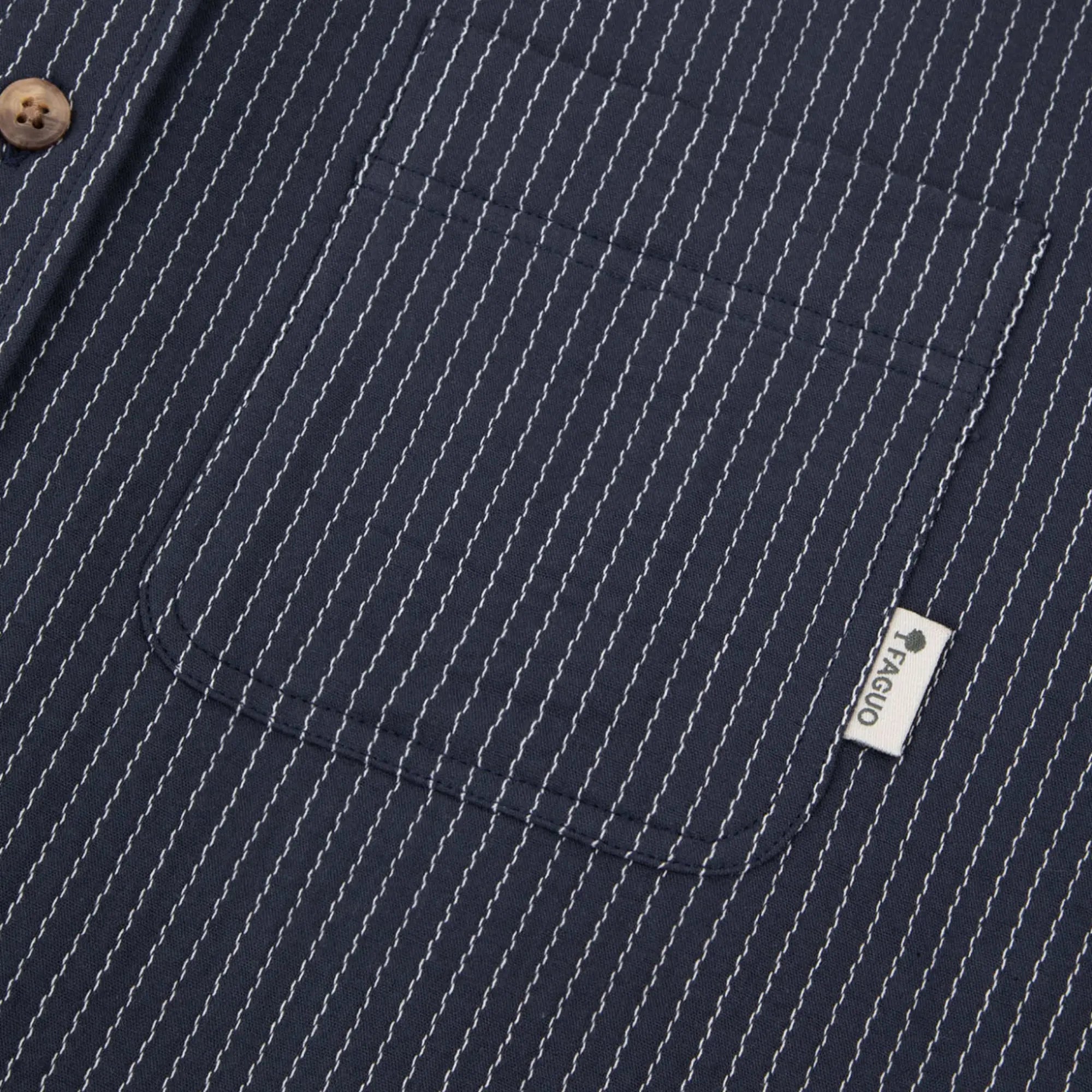 Chemise Signy Marine Grisé - Faguo - détail 4