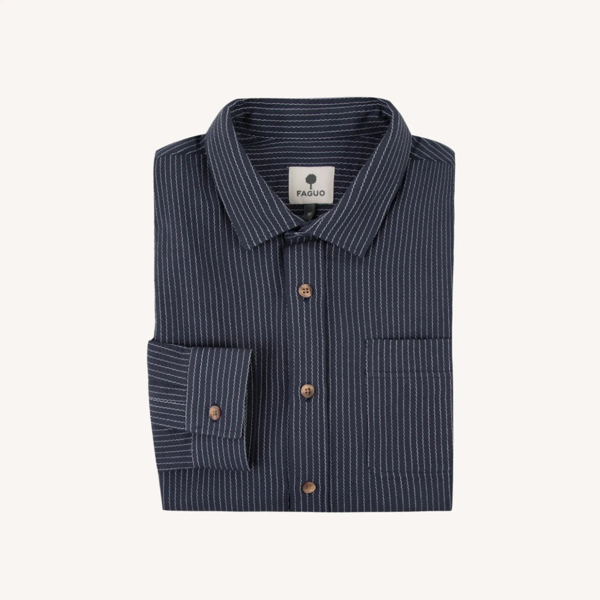 Chemise Signy Marine Grisé - Faguo - détail 5