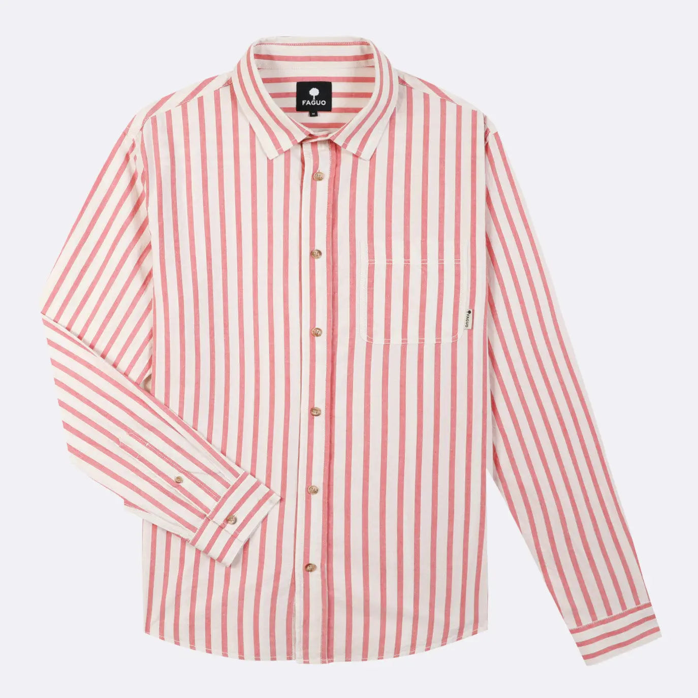 Chemise Signy Rouge et Crème - Faguo