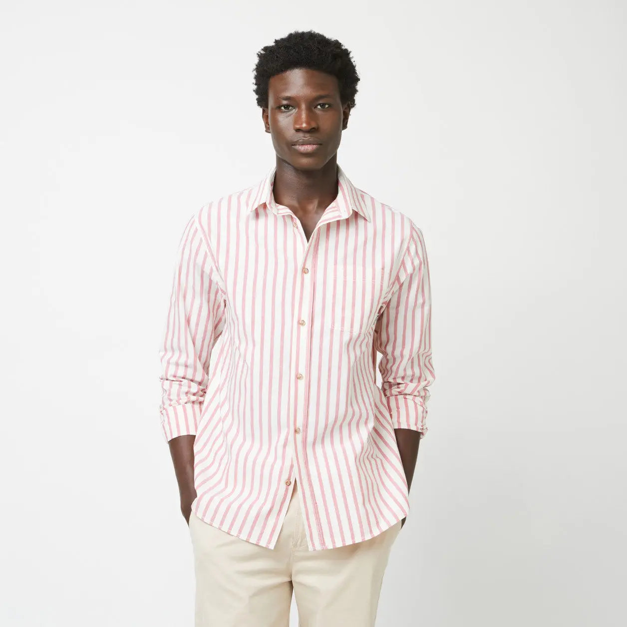 Chemise Signy Rouge et Crème - Faguo - détail 2