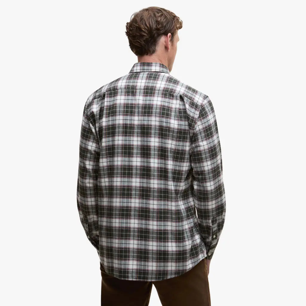 Chemise Telfied Olive - Barbour - détail 3