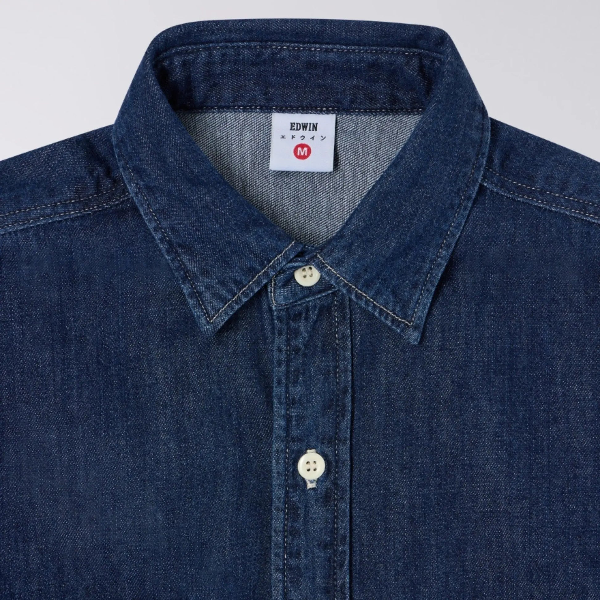 Chemise Work - Blue Dark Used - Edwin - détail 2