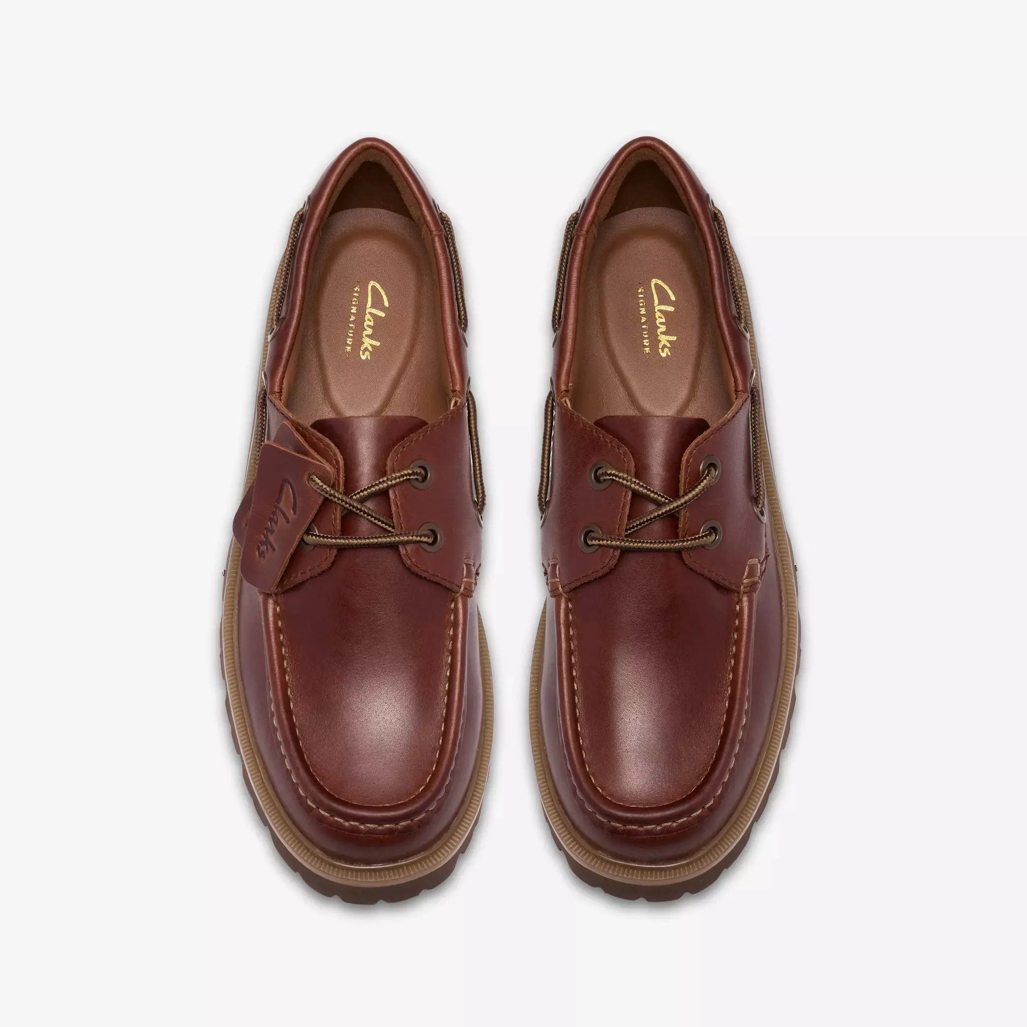 Cleyhill Boat - Cuir Marron - Clarks - détail 10
