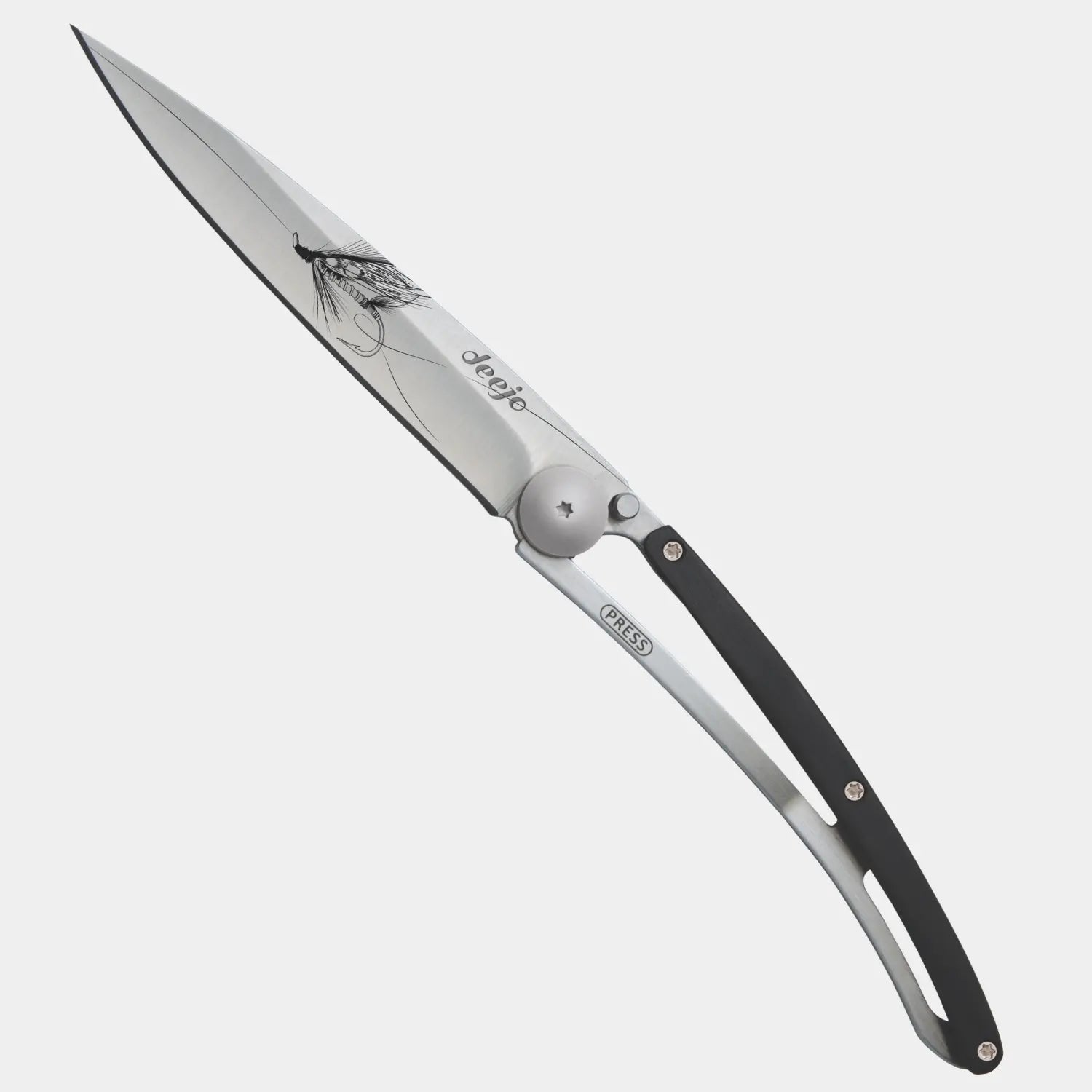 Couteau "silver Wilkinson" - Titane et Ébène - Deejo - détail 3