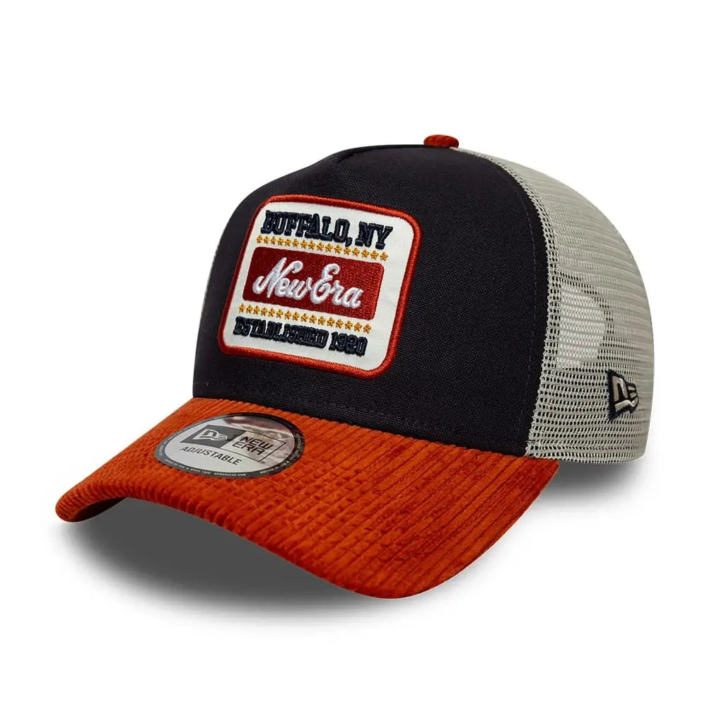 Casquette 9FORTY A-Frame Trucker New Era Patch Cord - Bleu Marine - New Era