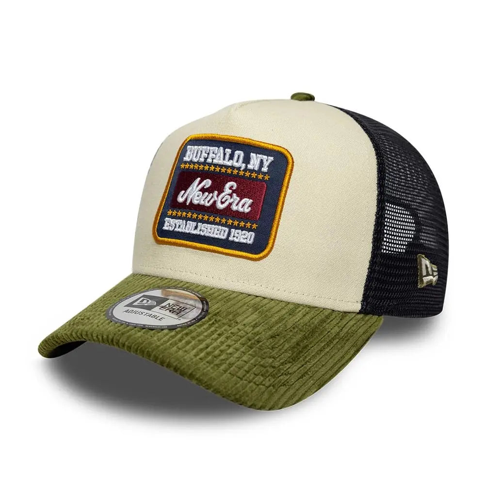 Casquette 9FORTY A-Frame Trucker New Era Patch Cord - Crème - New Era