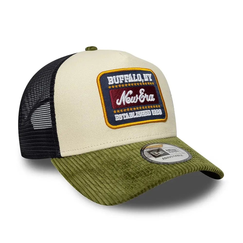 Casquette 9FORTY A-Frame Trucker New Era Patch Cord - Crème - New Era