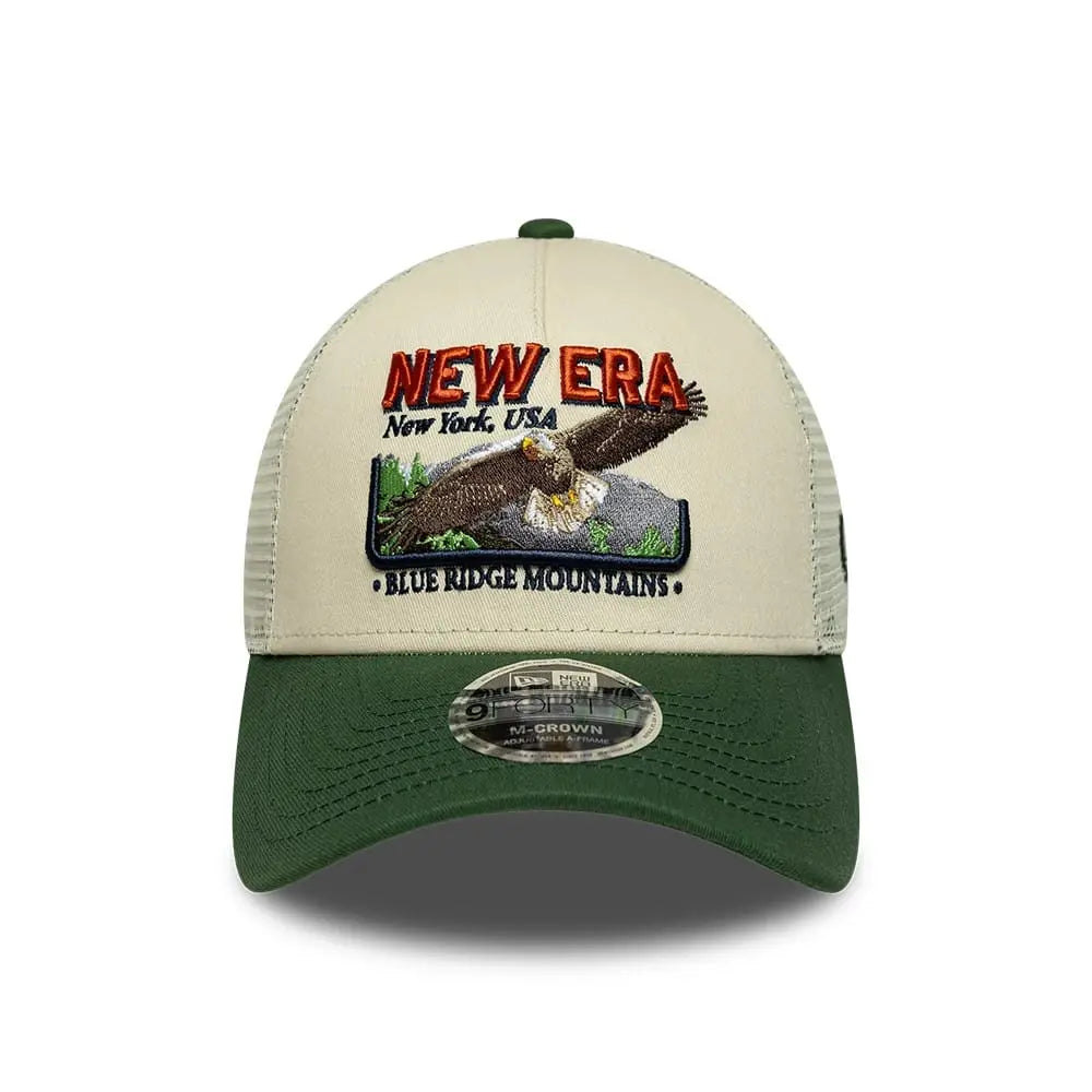 Casquette 9FORTY M-Crown A-Frame Trucker New Era Graphic - Crème - New Era
