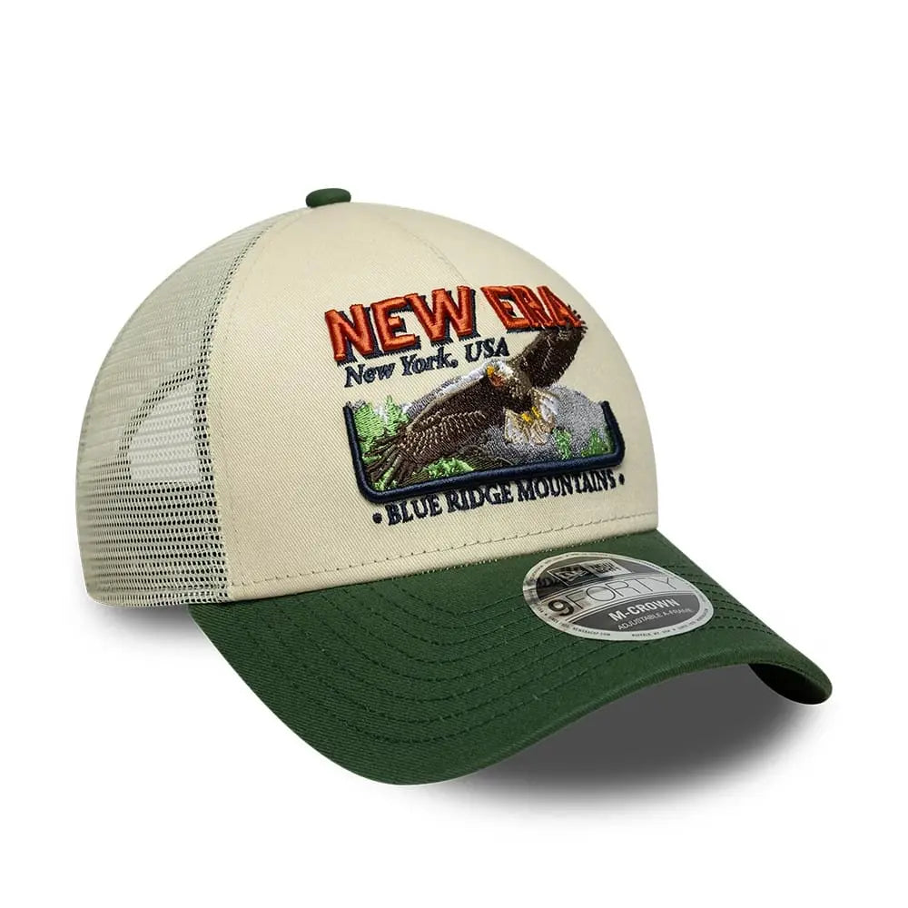 Casquette 9FORTY M-Crown A-Frame Trucker New Era Graphic - Crème - New Era