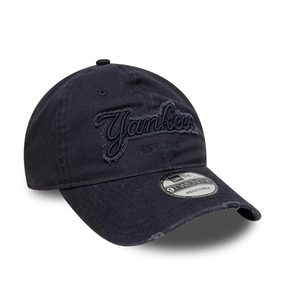 Casquette 9TWENTY New York Yankees MLB Distressed Denim - Bleu Marine - New Era