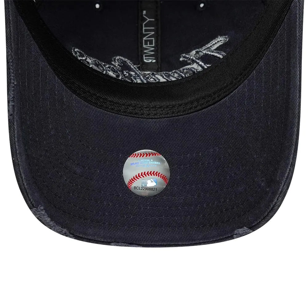 Casquette 9TWENTY New York Yankees MLB Distressed Denim - Bleu Marine - New Era