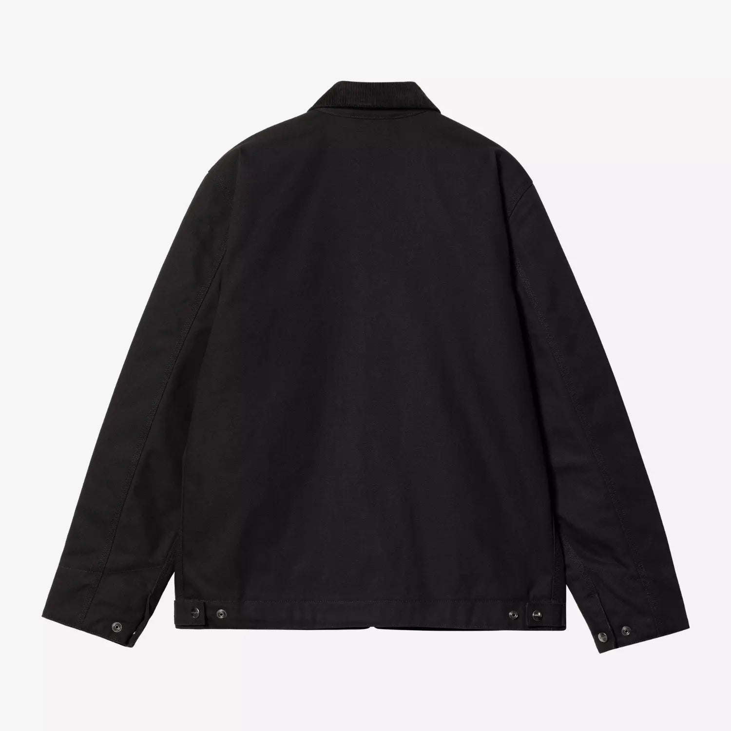 Veste Detroit Jacket Winter Black Rigid Carhartt WIP - dos à plat, bande d’ourlet et poignets à pressions