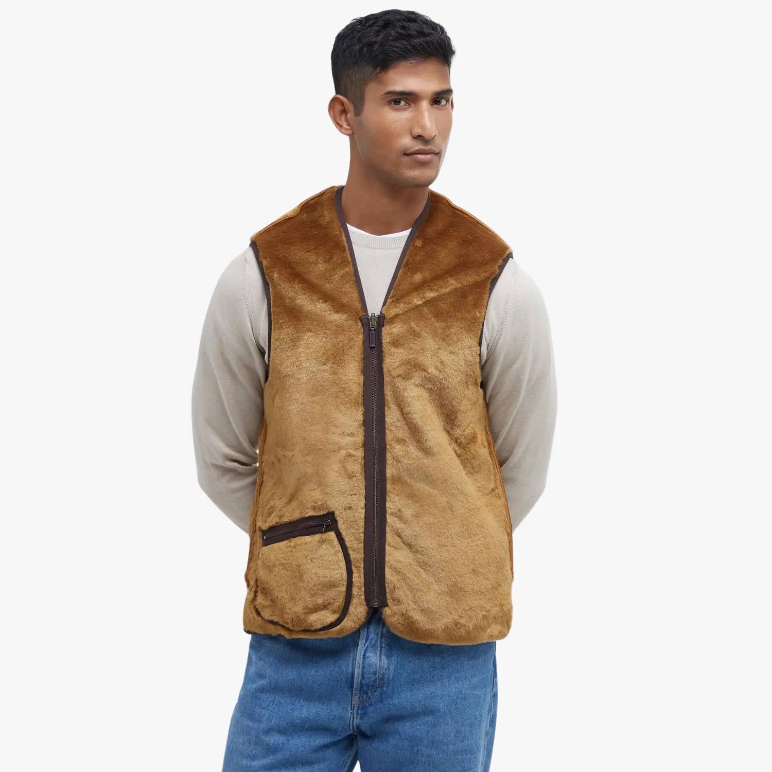 Doublure Warm Pile Fauve - Barbour - détail 4