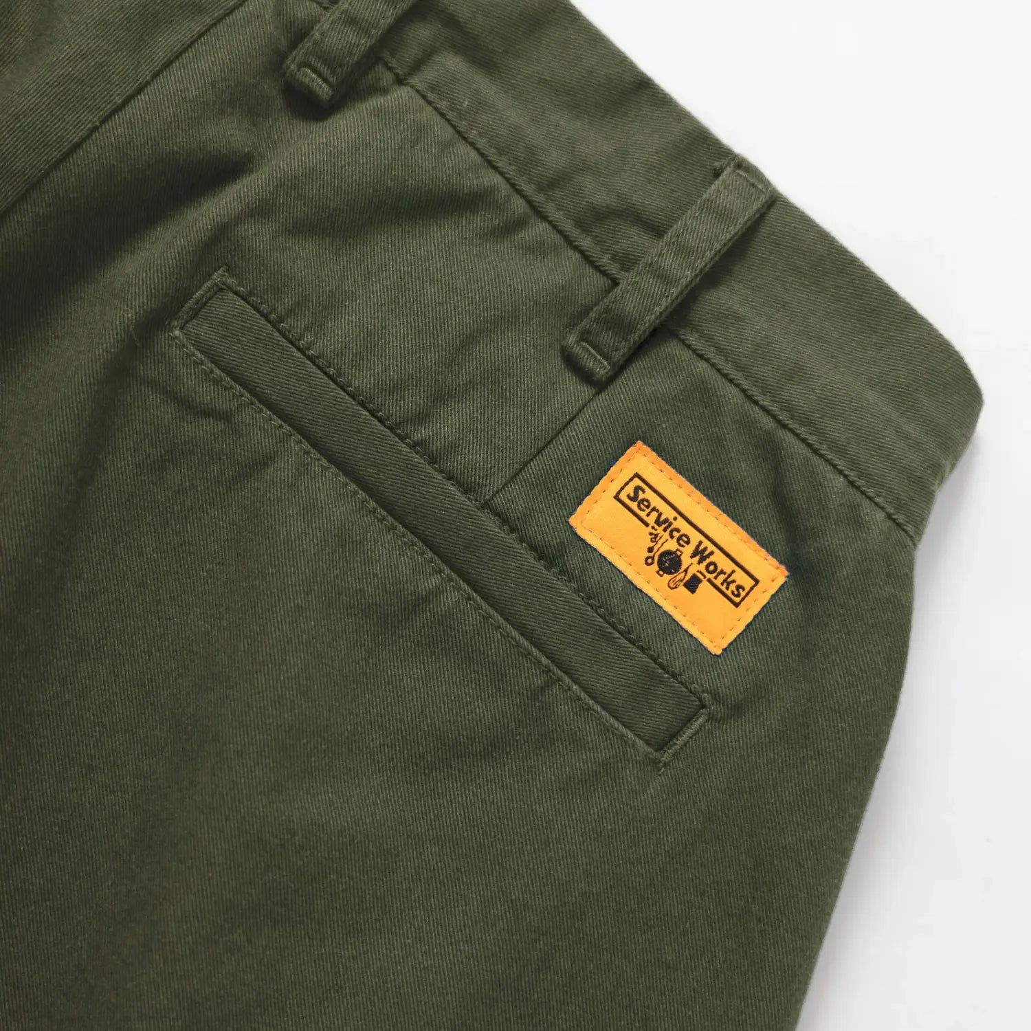 Drill Part Timer Short - Olive - Service Works - détail 5