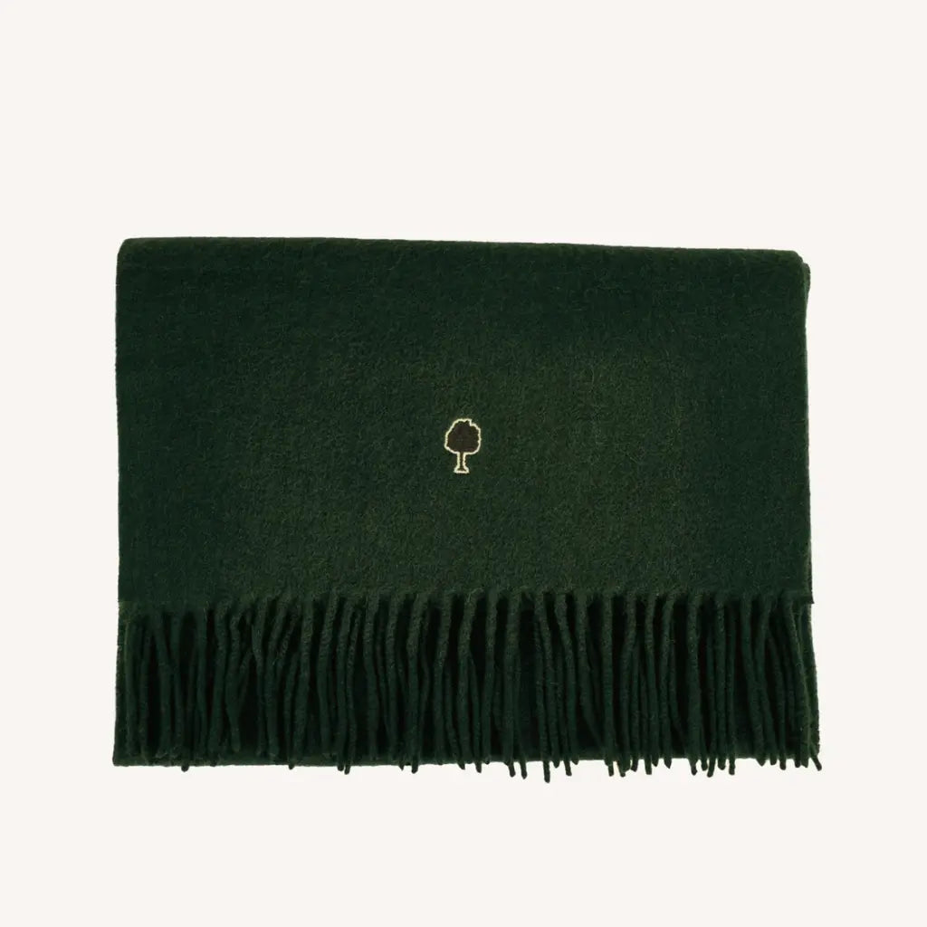 Écharpe Laine et Cachemire Vert Foncé - Faguo