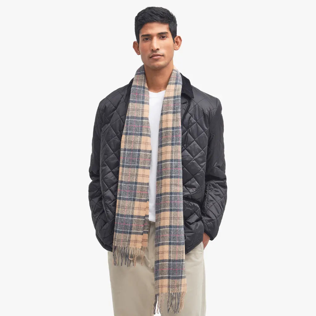 Écharpe Tartan Beige - Barbour - détail 4