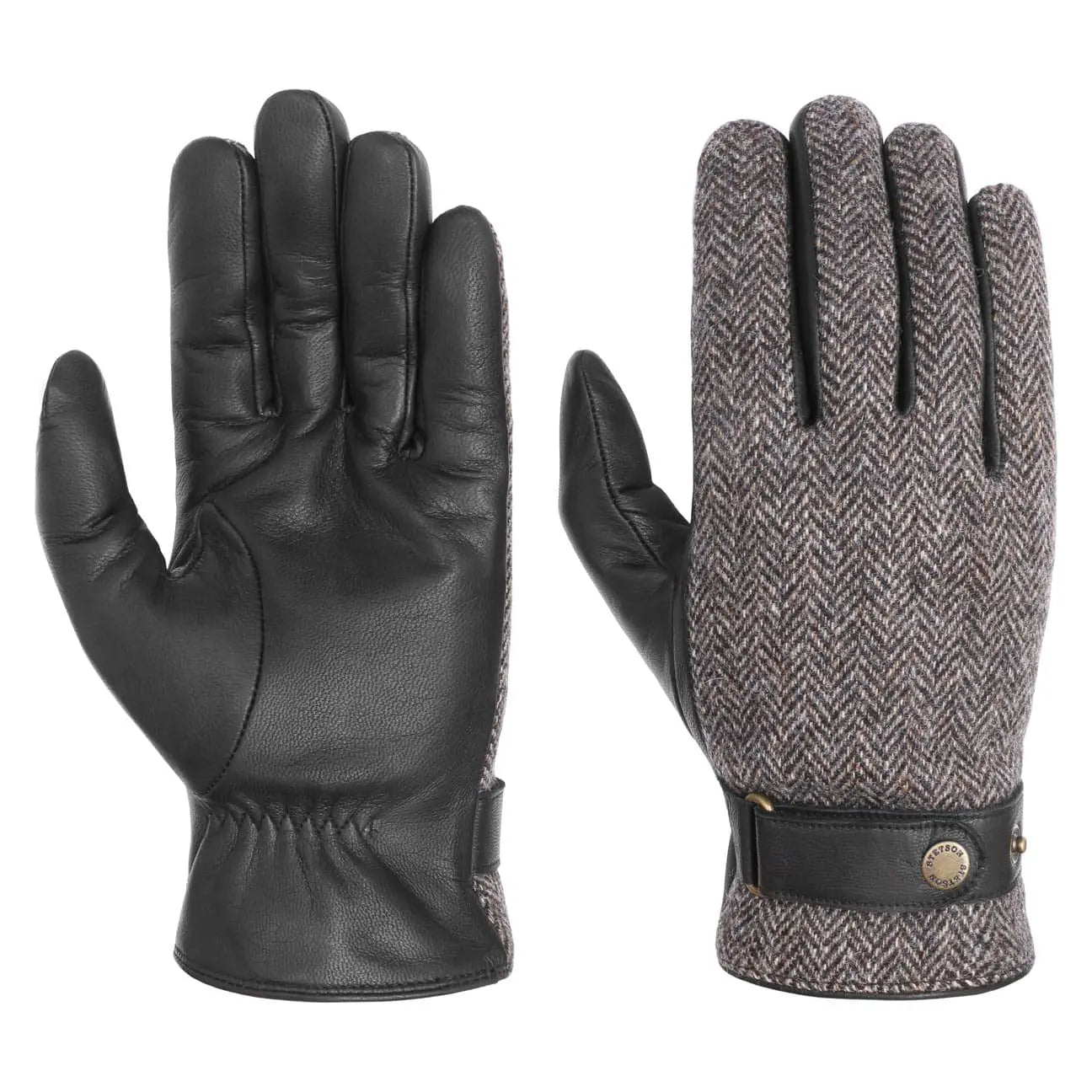 Gants Cuir et Laine - Gris / Noir - Stetson