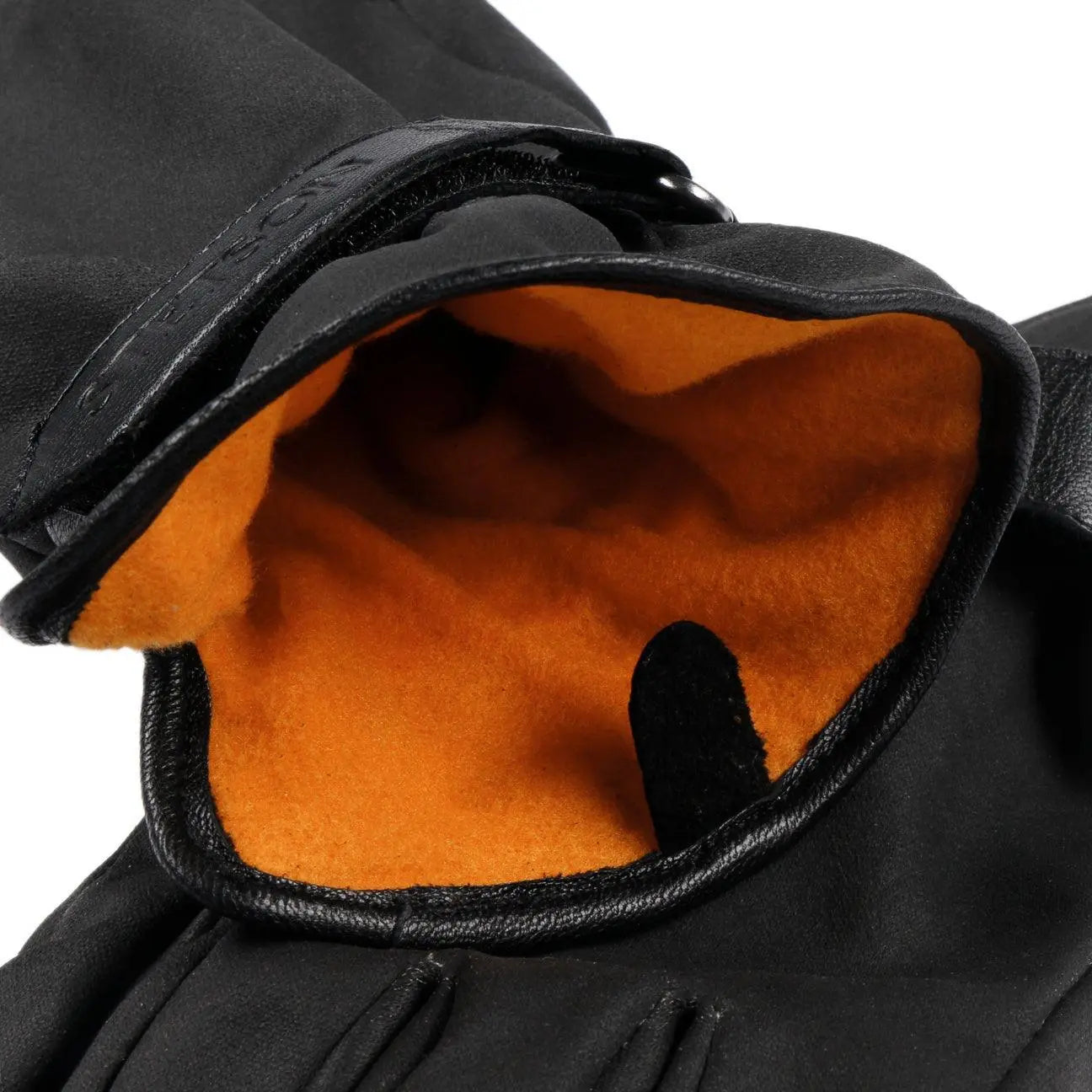 Gants en Cuir Souple Twotone Noir - Stetson - détail 2