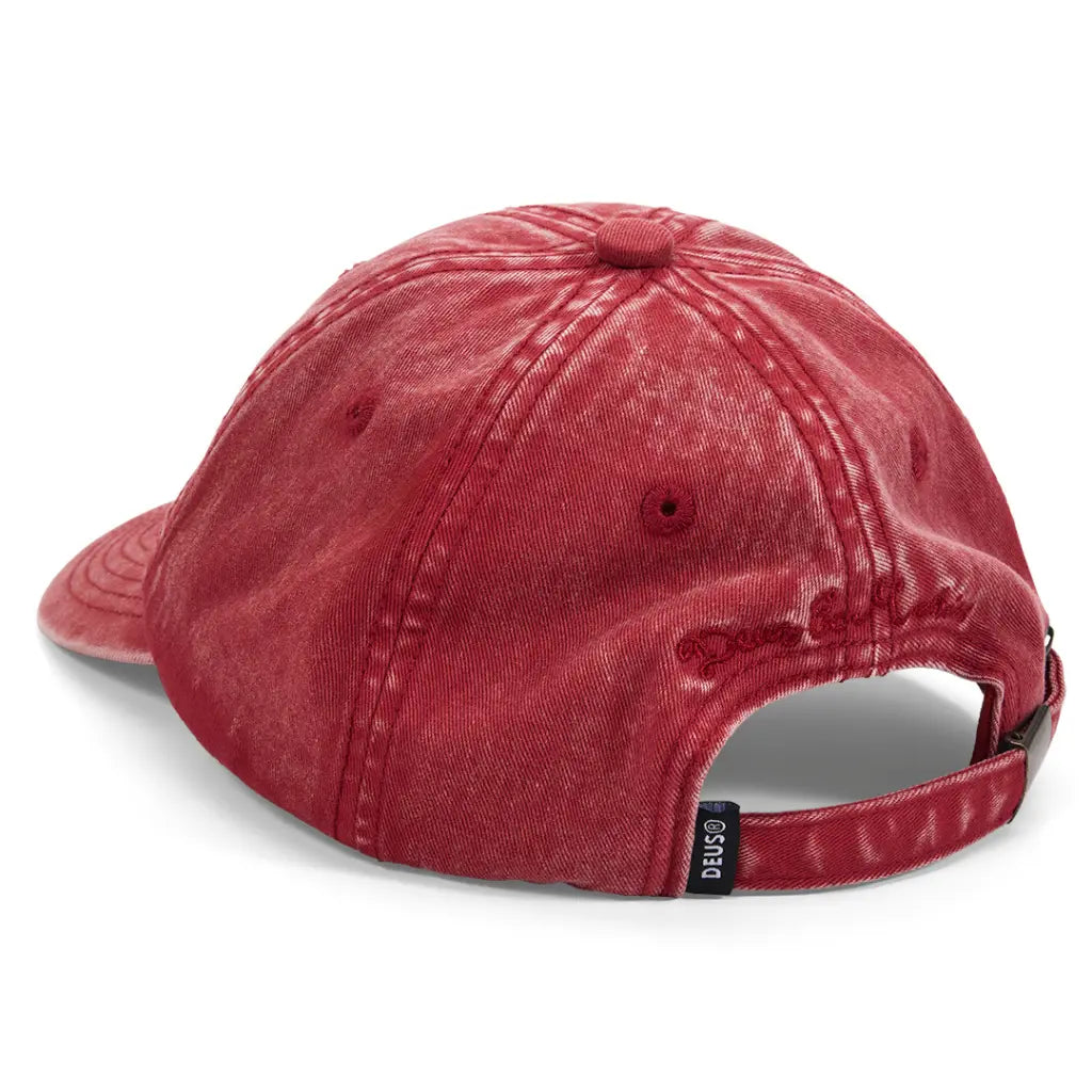 Casquette Garment Dyed - Red - Deus Ex Machina - détail 3